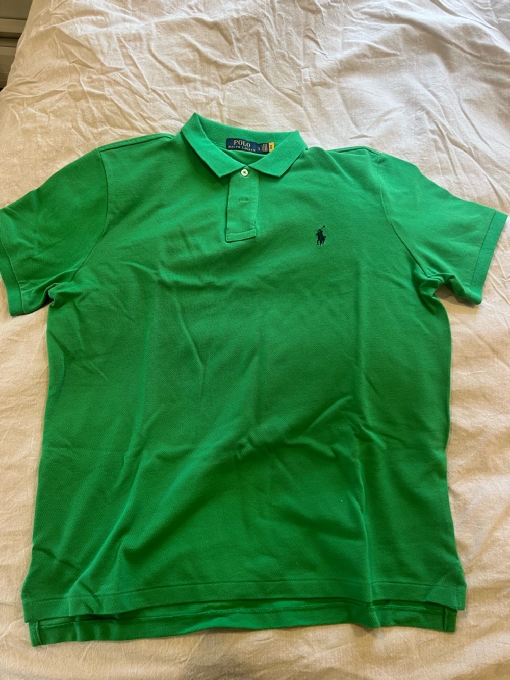 Ralph Lauren Men’s Bright Green Polo with Navy Pony